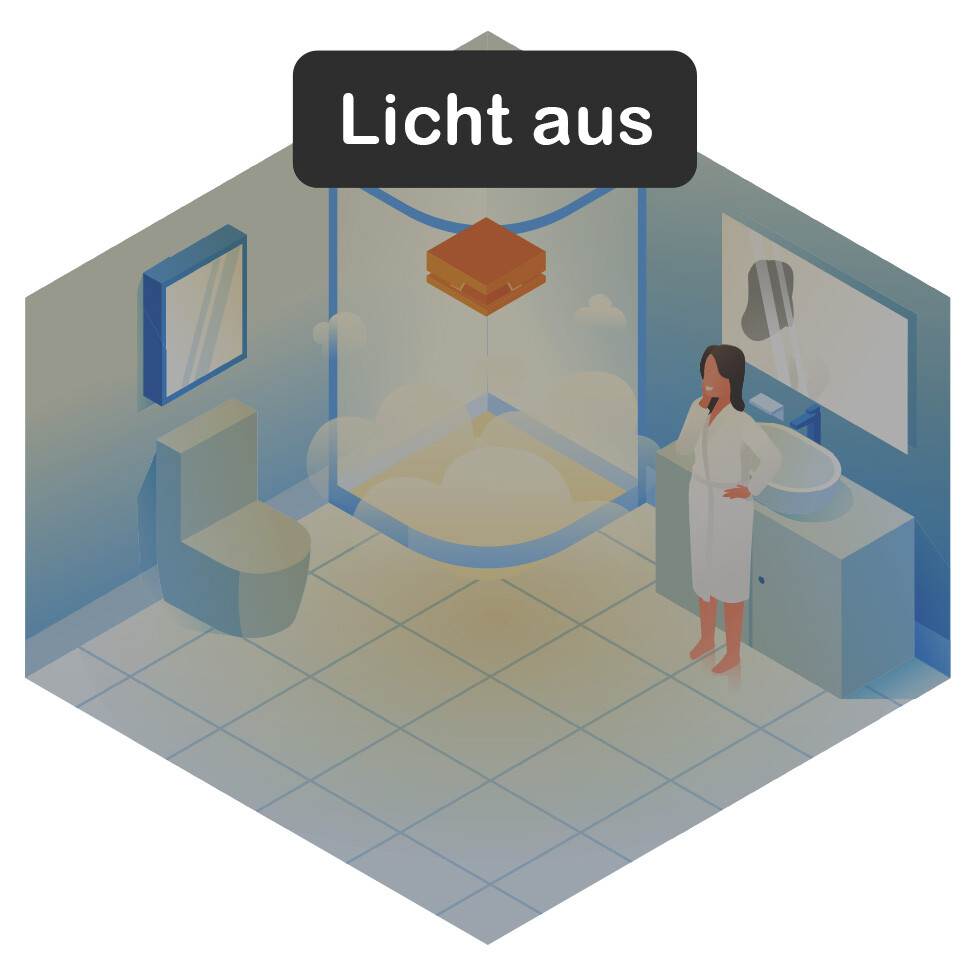 Licht aus im Badezimmer